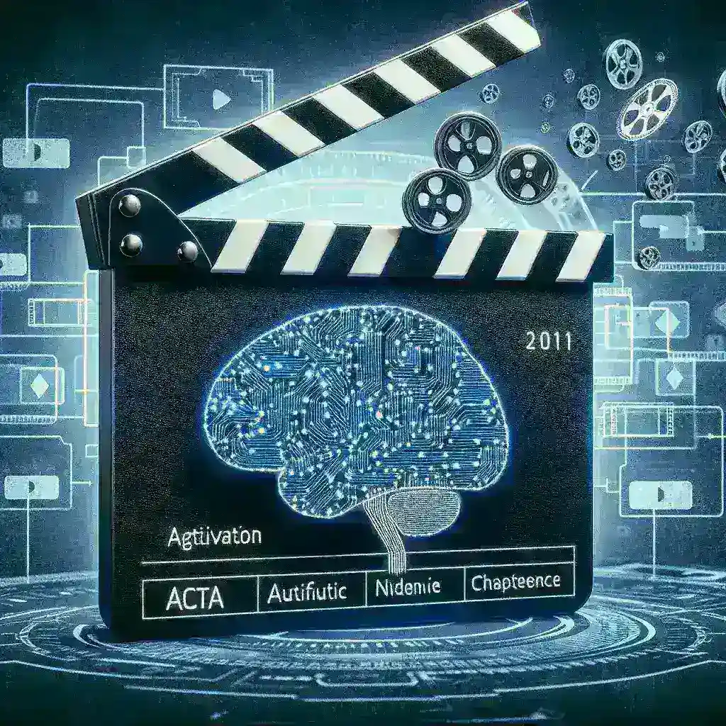 "Ilustrasi fitur chaptering otomatis berbasis AI di YouTube, menampilkan antarmuka pengguna dengan penanda waktu dan segmen video yang terorganisir dengan rapi."